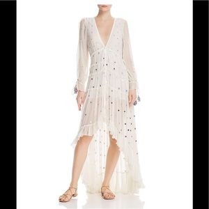 Rococo Sands, Embellished Plisse High/Low Dress
